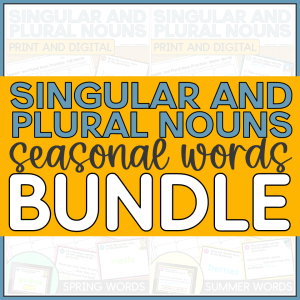 image of Singular and Plural Nouns Seasonal Words Bundle