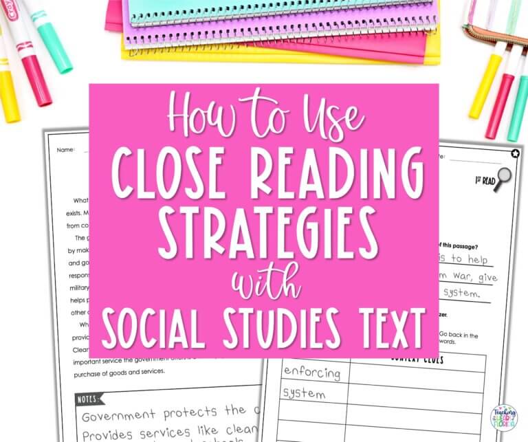 close reading strategies for social studies