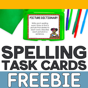 Spelling Task Cards Freebie