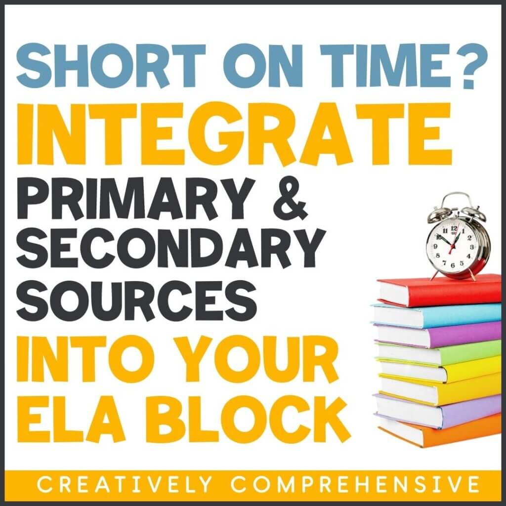 integrate primary and secondary sources