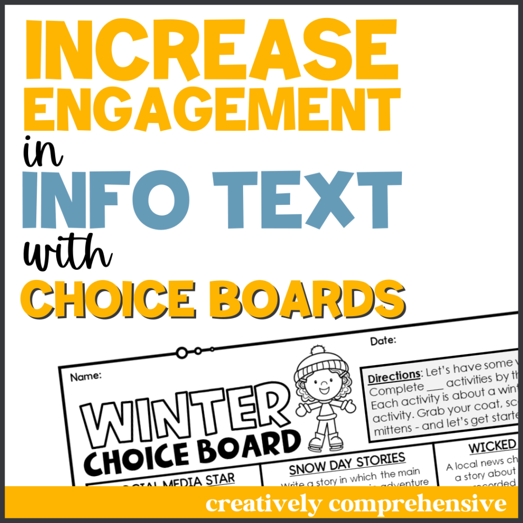 INFORMATION TEXT CHOICE BOARDS