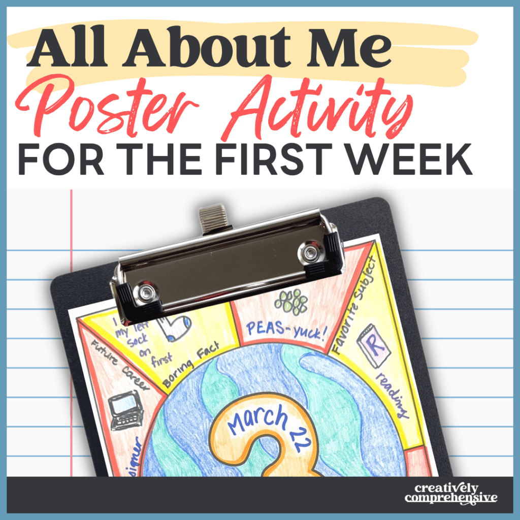 All About Me Poster for Upper Elementary