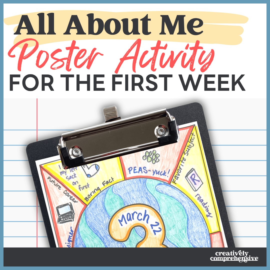All About Me Poster for Upper Elementary