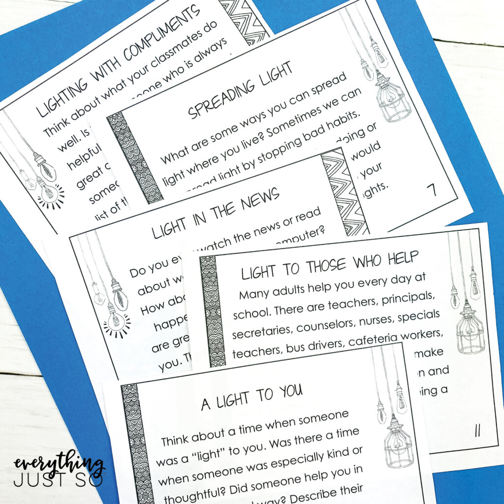 winter kindness task cards