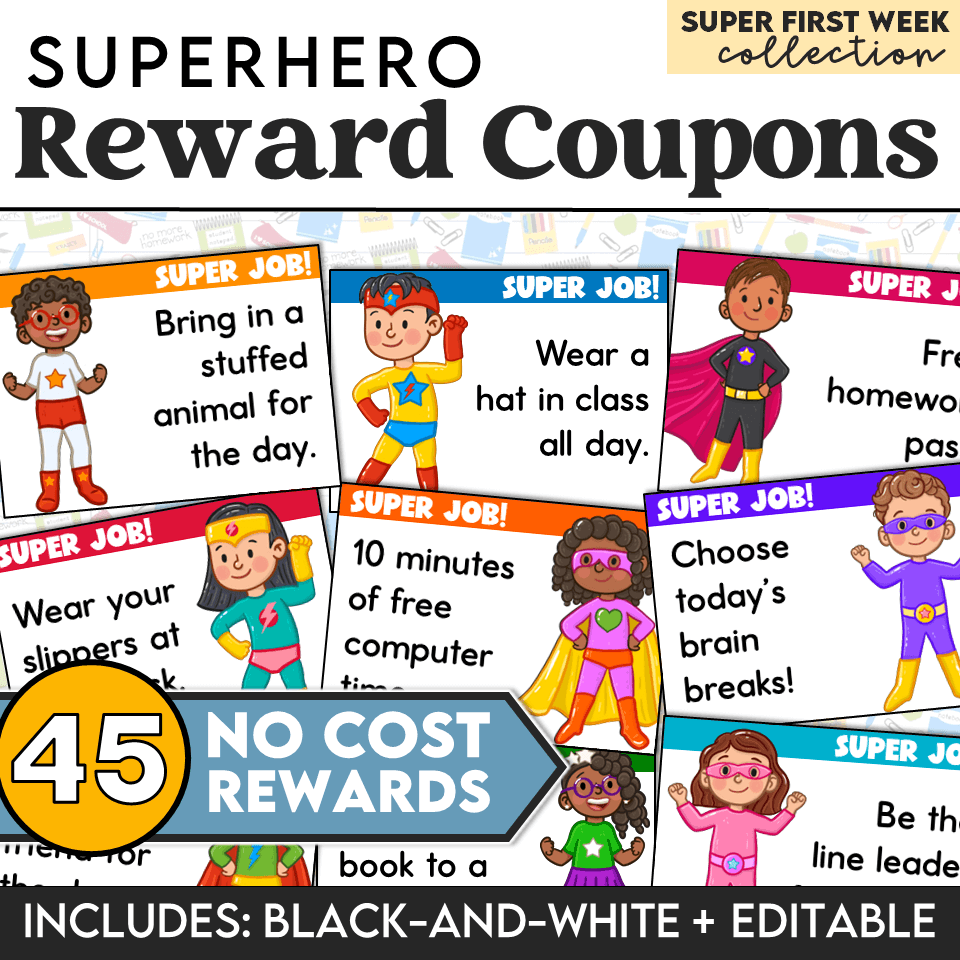 classroom reward coupons