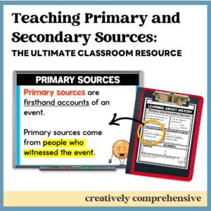 teaching primary and secondary sources