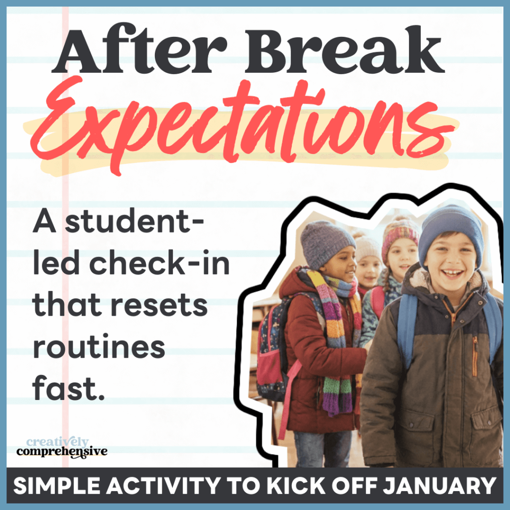 A guide for upper elementary teachers who want to reset routines after winter break