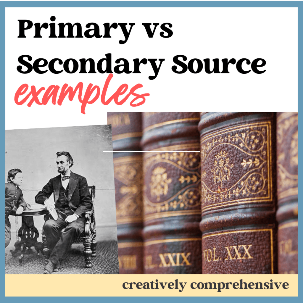 primary vs secondary source examples