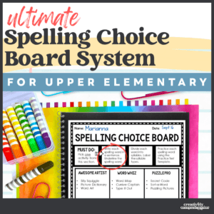 Spelling Choice Board System