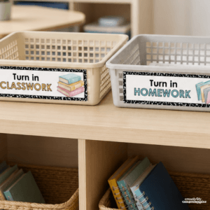 Turn in Bin Labels by Work Type